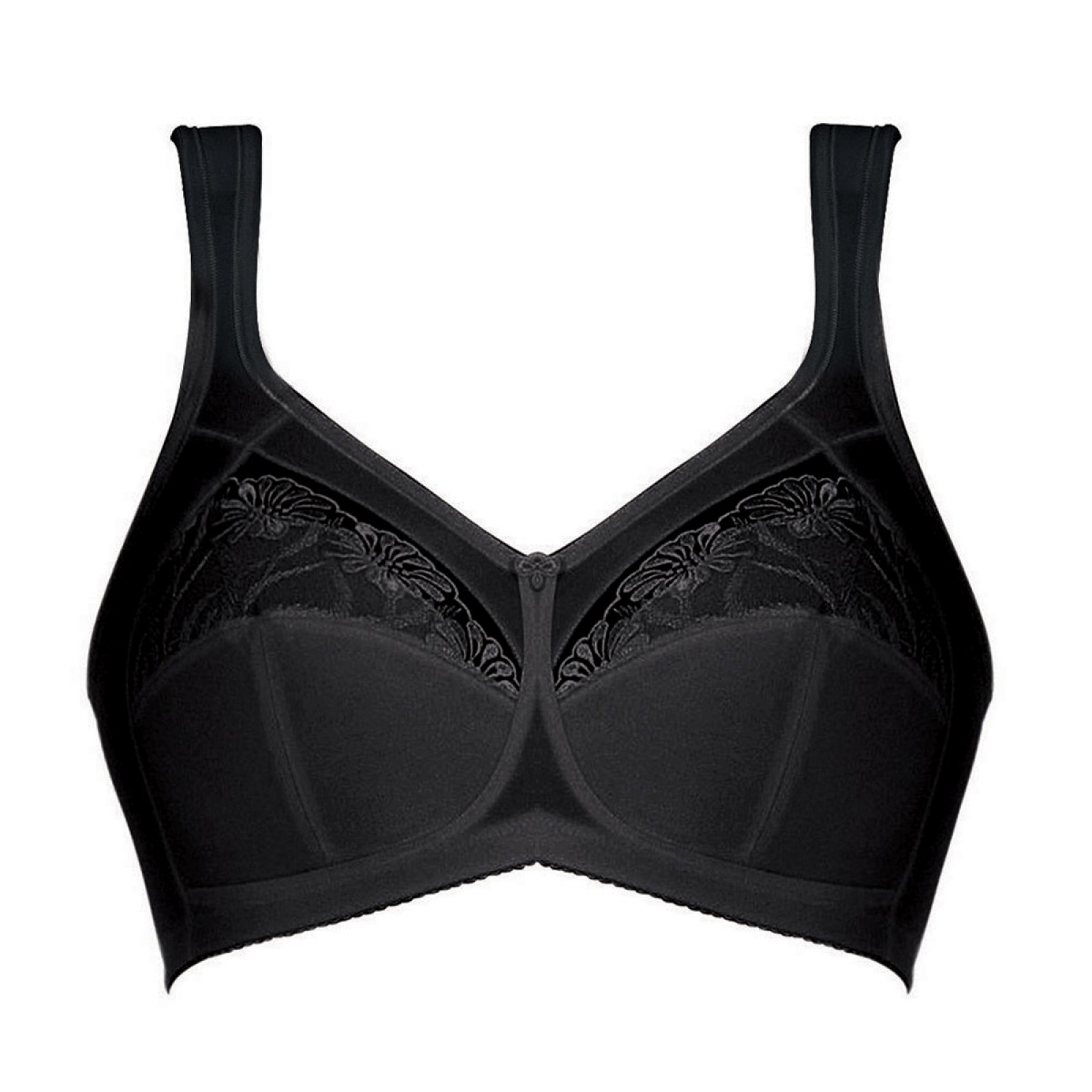 Women's Wirefree Comfort Bra – Embroidered Biscuit Non-Padded Design - View #7