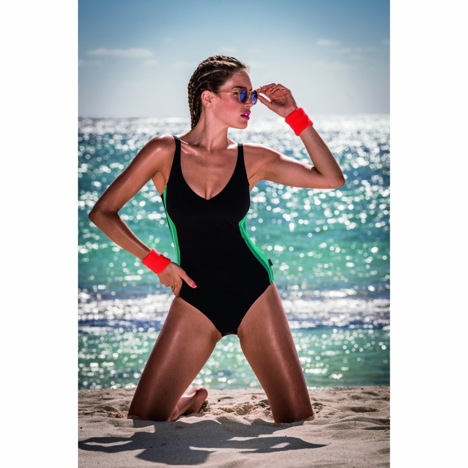 Soutien-gorge De Maillot De Bain Anita Rosa Faia 95E - Noir Et Blanc, Occasion Comme Neuf