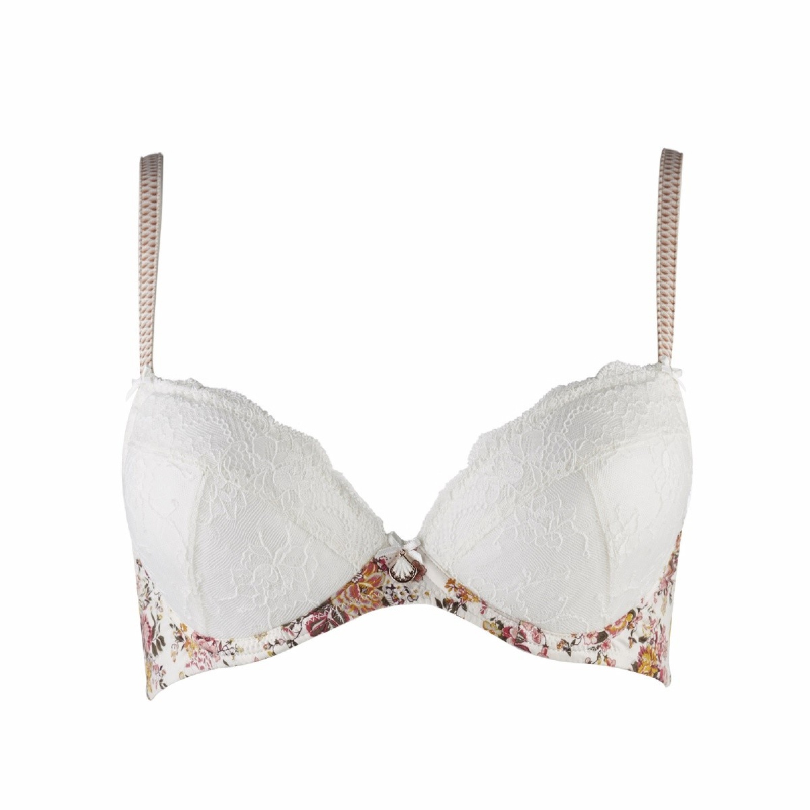 Soutien-Gorge Aubade Push-Up Magic Blossom - Taille 85E - Rouge - Neuf Avec Étiquettes (Réf. EA18)