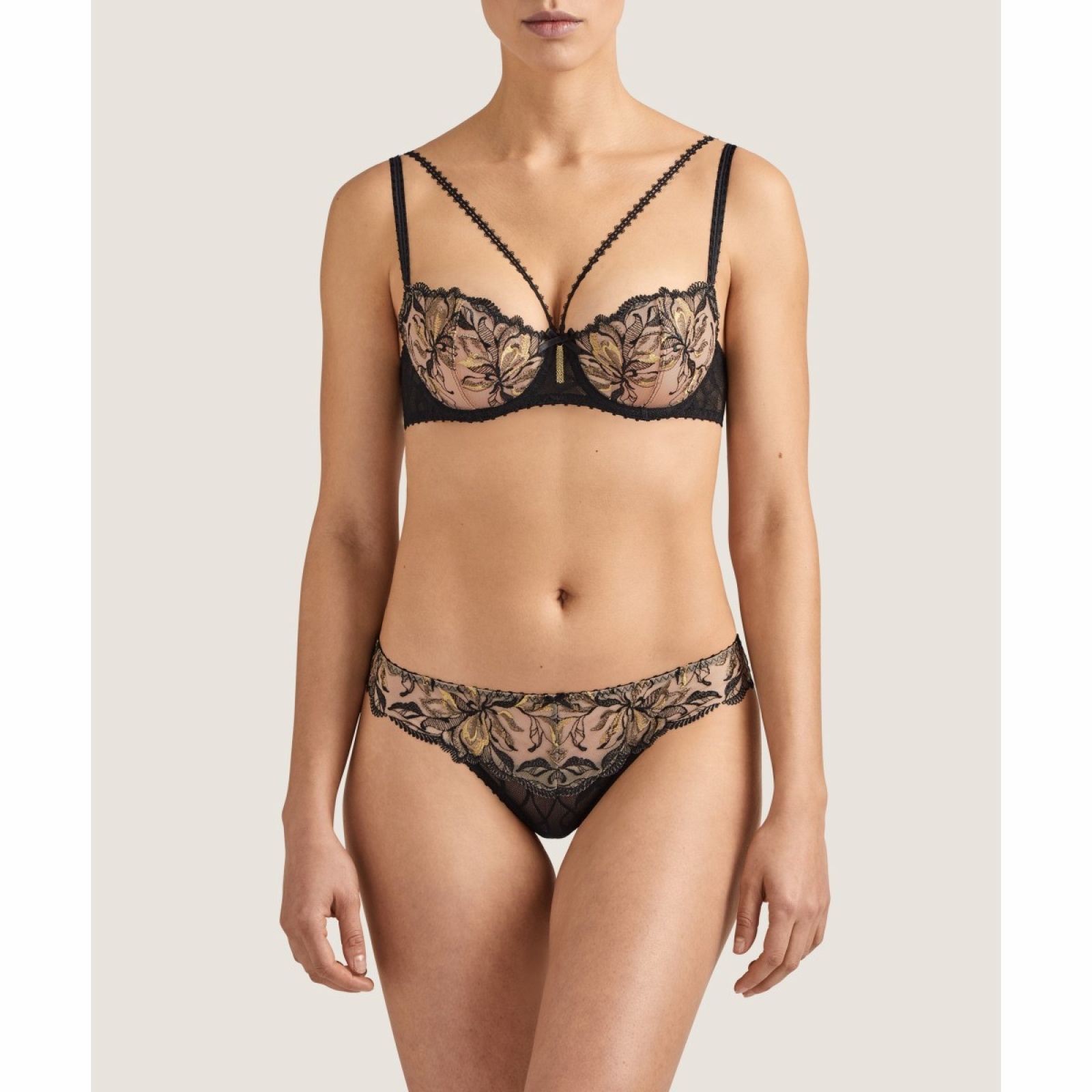 Soutien-gorge Aubade Ecrin Noir - Taille 95C - Corbeille - Neuf Avec étiquettes - Réf UEF14