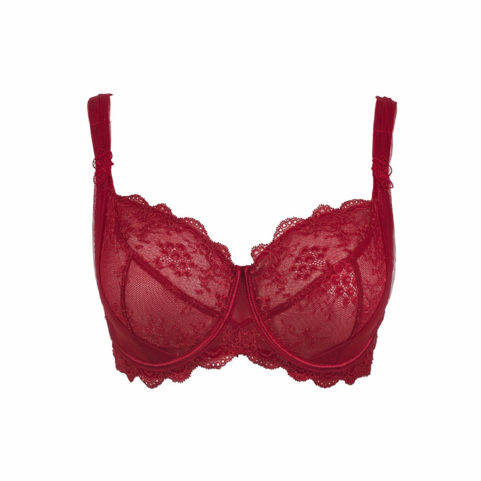 Soutien-gorge Balconnet Aubade Précieux Amour 85D (70D EU), Rouge - Neuf Avec étiquettes