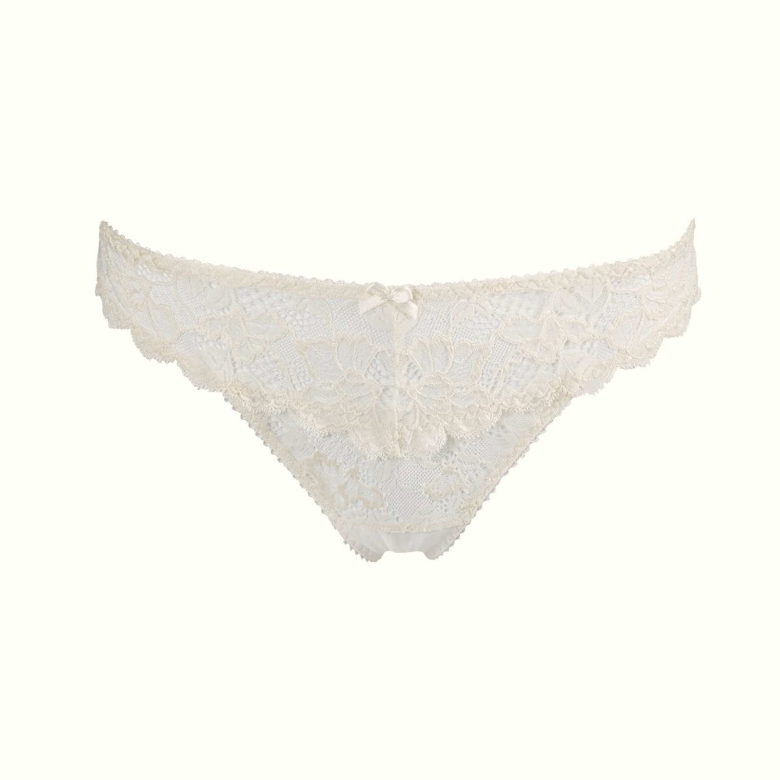 Shorty Tanga Femme Chantelle Taille 42, Coloris Nacre, Réf 3214