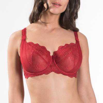 Soutien-Gorge Corbeille AUBADE Précieux Amour Rouge Darling Effetdesoi