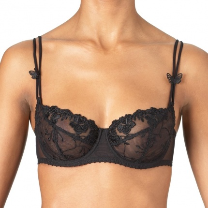 Soutien-Gorge  balconnet AUBADE Fleur de pommier Noir