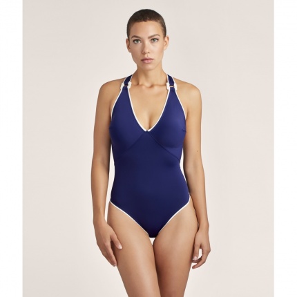 Aubade Maillot de Bain Une pice sans Armatures La Baie des Vagues Encre