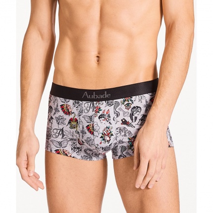 Aubade Men Boxer Trunk Homme Grey Art
