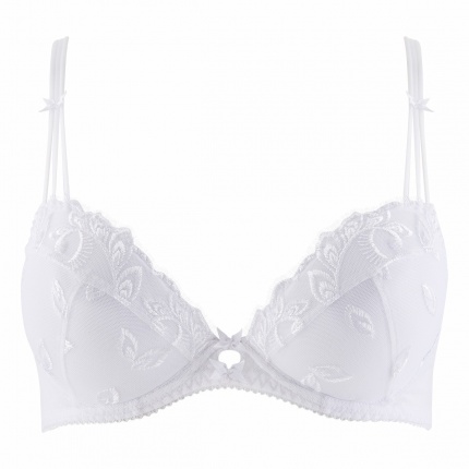 Aubade Soutien-Gorge Push-Up Au bal de Flore Blanc