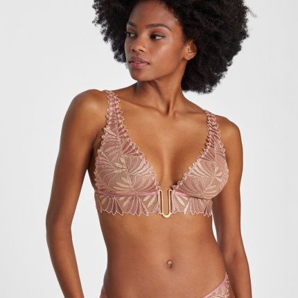 Aubade Soutien-Gorge Triangle Bralette Sensory Illusion Silk Rose