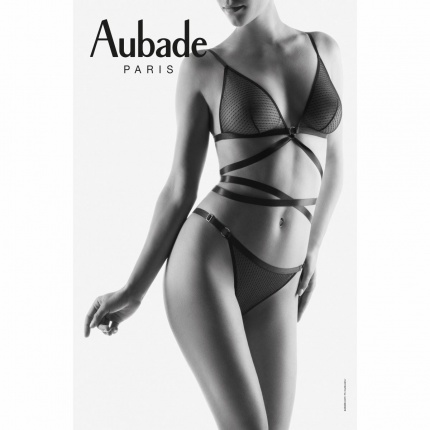 Boite  Dsir AUBADE Jeux de Nuit Triangle sans armature et Slip mini-cur