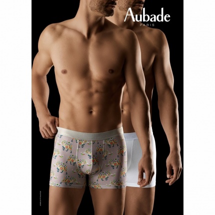 Duo de Boxers AUBADE MEN Nomade et Uni Blanc