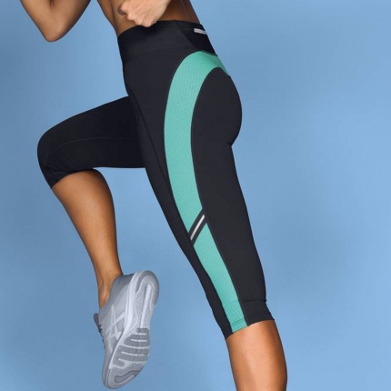 Legging de fitness pour le sport ANITA Active Bleu Piscine Anthracite