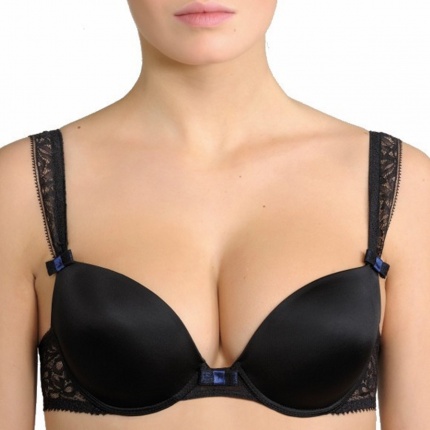 LEJABY Soutien-Gorge Coque Precieuse Noir