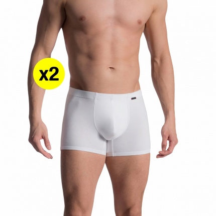 Olaf Benz Pack de 2 Boxers Casualpants RED1010 Blanc