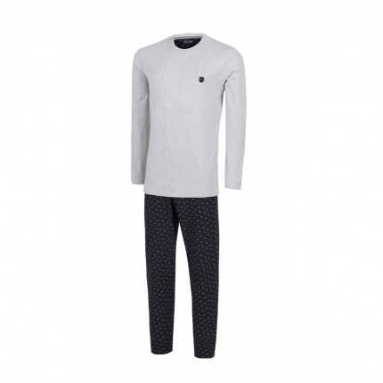 Pyjama long EDEN PARK E501E76 Noeud Papillon Gris