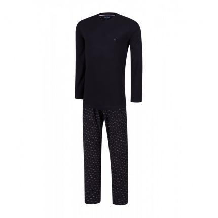 Pyjama long EDEN PARK E501E76 Noeud Papillon Marine