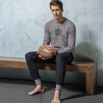 Pyjama long EDEN PARK E501F20 Gris Melange