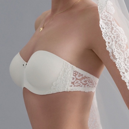 SELMARK Soutien-Gorge Bandeau Marie Gilda Ivoire