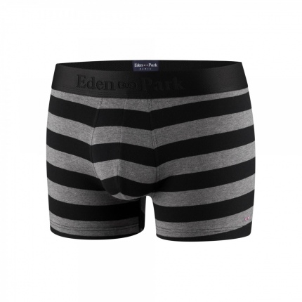 Shorty ferm EDEN PARK E201E41 Rayures Gris Fonc et Noir