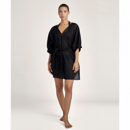 Tunique de Plage AUBADE MAILLOT DE BAIN  Entre Dunes et Vagues Noir
