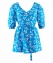 Robe de Plage AUBADE MAILLOT DE BAIN Posie exotique Tahitien Bleu Tropique
