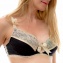 ANIELINA Soutien Gorge Allaitement  avec armatures Marquise  Noir Poudr