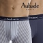 Aubade Men Duo de Boxers Rayure et Uni Marine