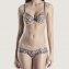 Aubade Soutien-Gorge Push-Up Posie D'Orient Champagne Noir