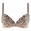 Aubade Soutien-Gorge Push-Up Posie D'Orient Champagne Noir