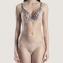 Aubade Soutien-Gorge Triangle Plunge Posie D'Orient Champagne Noir