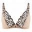 Aubade Soutien-Gorge Triangle Plunge Posie D'Orient Champagne Noir