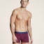 Duo Boxers AUBADE MEN Menottes Bordeaux et Uni Bleu Marine