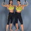 Legging de fitness pour le sport ANITA Active Jaune Anthracite