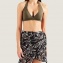 Pareo Court AUBADE MAILLOT DE BAIN Po�sie exotique Hawaien Noir