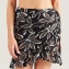 Pareo Court AUBADE MAILLOT DE BAIN Po�sie exotique Hawaien Noir
