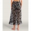 Pareo Long AUBADE MAILLOT DE BAIN Posie exotique Hawaien Noir