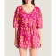Robe de Plage AUBADE MAILLOT DE BAIN Posie exotique Tahitien Rose Baiser