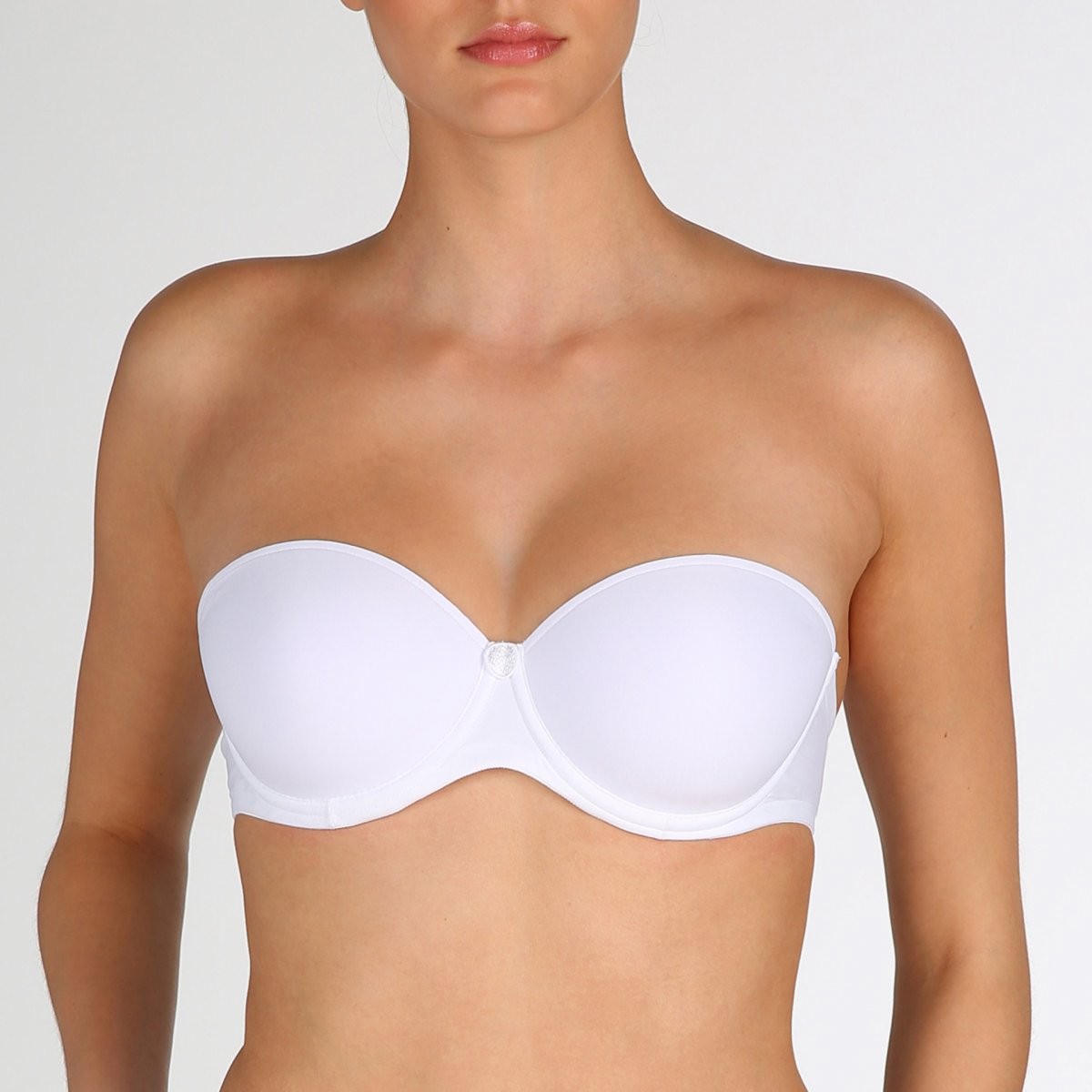 soutien gorge bandeau blanc